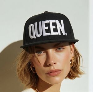 Stylish Black QUEEN Women's Cap